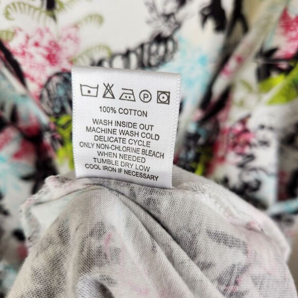 Artful Dodger Y2K Skull And Floral Bloodied Cleaved AOP Short Sleeve Tee 3XL - Picture 6 of 7